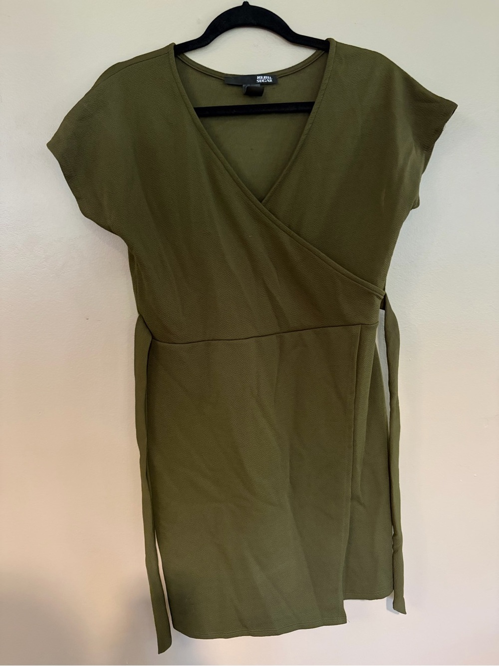 Rebel Sugar Olive Wrap Dress